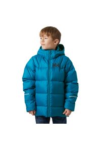 Kurtka dziecięca z kapturem Helly Hansen Isfjord 2.0. Typ kołnierza: kaptur. Kolor: niebieski. Materiał: puch #1