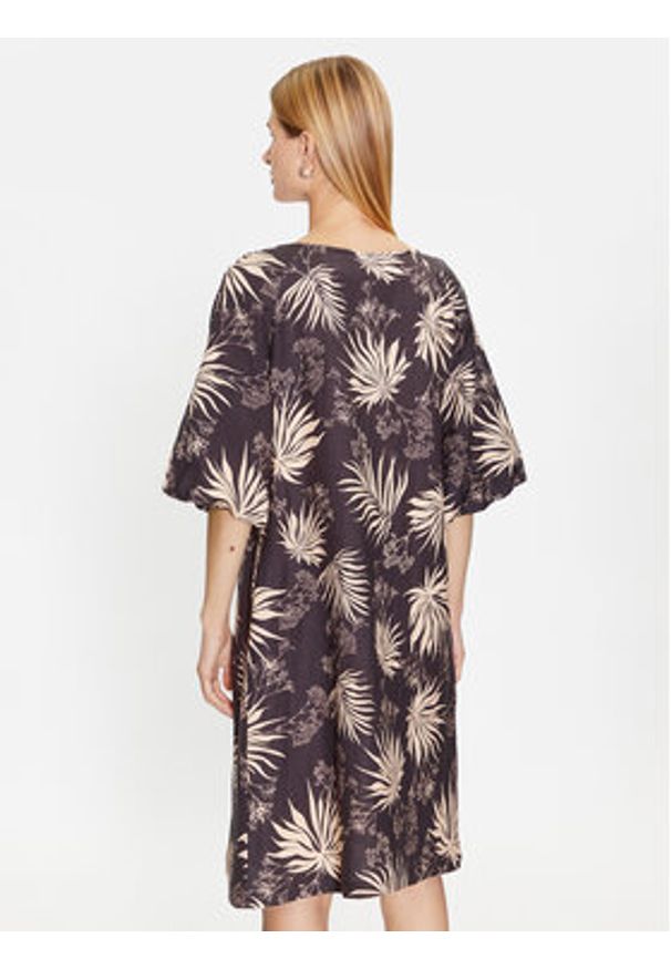 Tatuum Sukienka codzienna Milena T2314.195 Brązowy Regular Fit. Okazja: na co dzień. Kolor: brązowy. Materiał: len, wiskoza. Typ sukienki: proste. Styl: casual