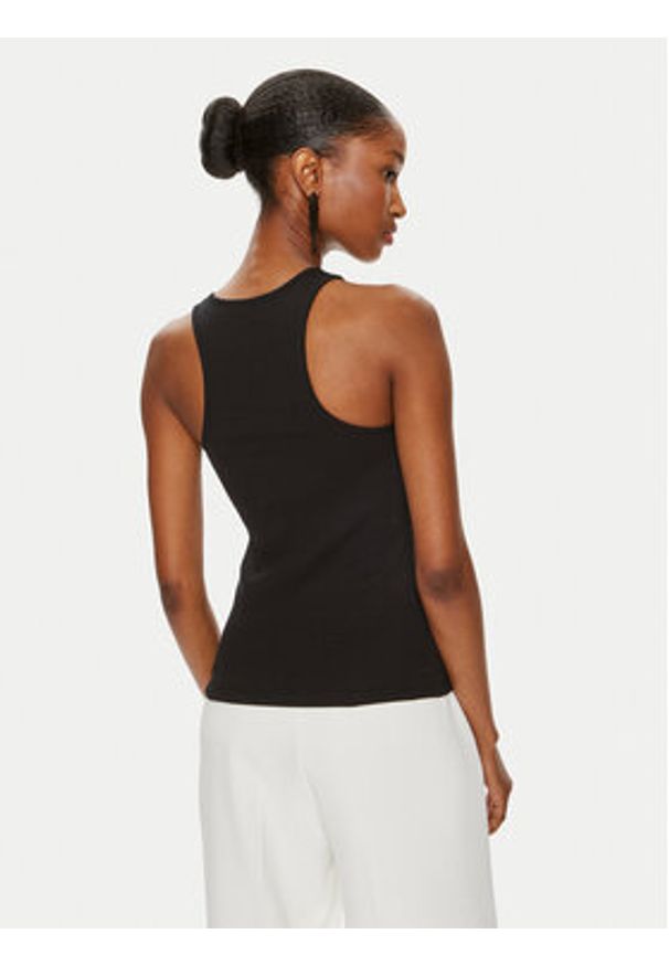 Patrizia Pepe Top 8M1617/J216-K103 Czarny Slim Fit. Kolor: czarny. Materiał: bawełna