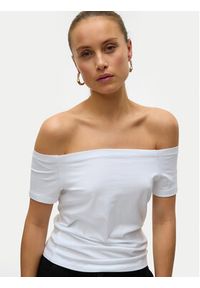 Vero Moda Bluzka Panda 10325598 Biały Regular Fit. Kolor: biały. Materiał: bawełna #3