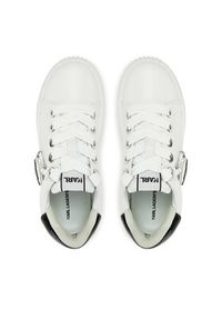 Karl Lagerfeld - KARL LAGERFELD Sneakersy Kreeper Lo KL42376T Biały. Kolor: biały. Materiał: skóra #4