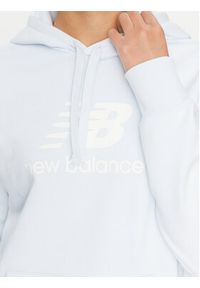 New Balance Bluza Essentials Stacked Logo Hoodie WT31533 Błękitny Regular Fit. Kolor: niebieski. Materiał: syntetyk #2