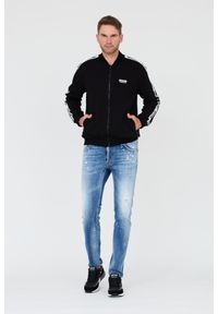 MOSCHINO Czarna męska bluza z lampasami, Rozmiar M. Kolor: czarny #3