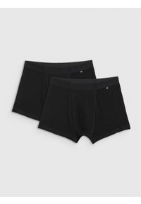 4f - 4F Bielizna bokserki (2-pack) męskie - czarna 3XL. Kolor: czarny. Materiał: bawełna, guma, elastan, materiał