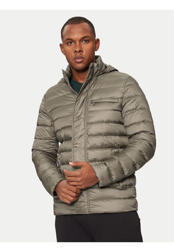 Geox Kurtka puchowa Warrens M4625E T3146 F5259 Beżowy Regular Fit. Kolor: beżowy. Materiał: syntetyk