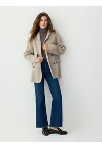 Reserved - Wełniana marynarka handmade - jasnoszary. Kolor: szary. Materiał: wełna