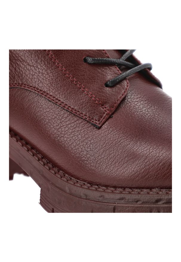 Bordowe Botki Artiker Modne Buty Damskie. Kolor: czerwony. Szerokość cholewki: normalna. Wzór: aplikacja. Sezon: zima, jesień. Obcas: na słupku