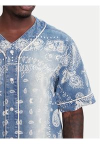 Karl Kani Koszula Paisley Denim Baseball PD00005371 Niebieski Regular Fit. Kolor: niebieski. Materiał: bawełna. Wzór: paisley
