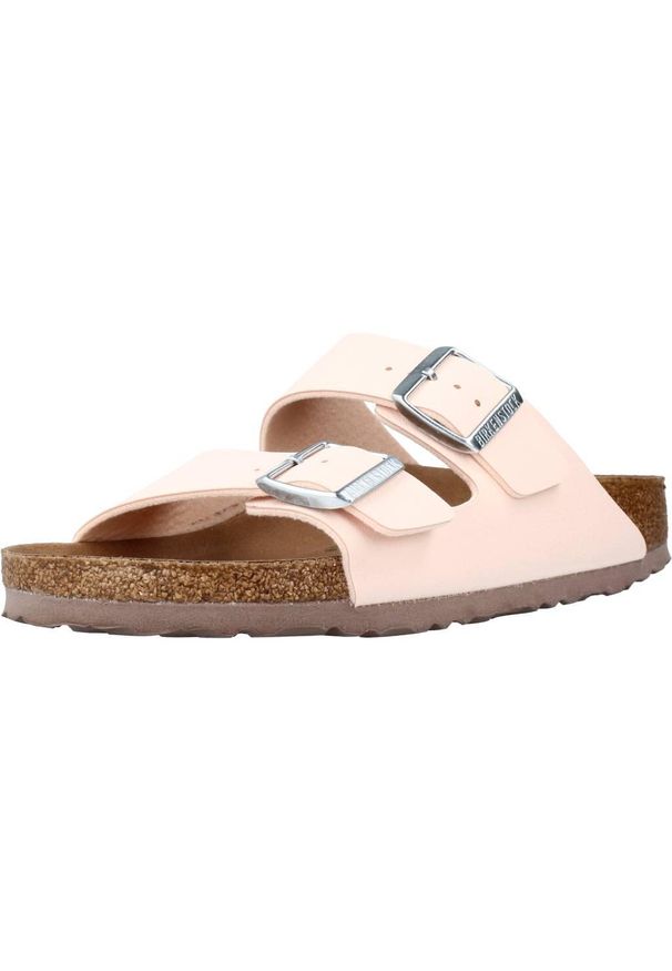 Klapki damskie Birkenstock Arizona Vegan BF. Kolor: różowy. Materiał: materiał