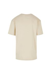 Urban Classics - Koszulka Męska Z Trójkątną Wstawką. Kolor: beżowy. Sport: turystyka piesza