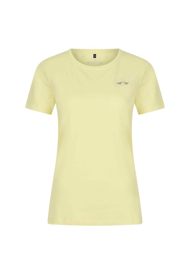 HV POLO - Koszulka damska HV Polo Classic. Typ kołnierza: polo. Kolor: żółty. Sport: jeździectwo