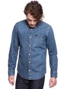 Lee - LEE BUTTON DOWN REGULAR FIT OIL BLUE L880PLMO 112123380. Typ kołnierza: button down #1