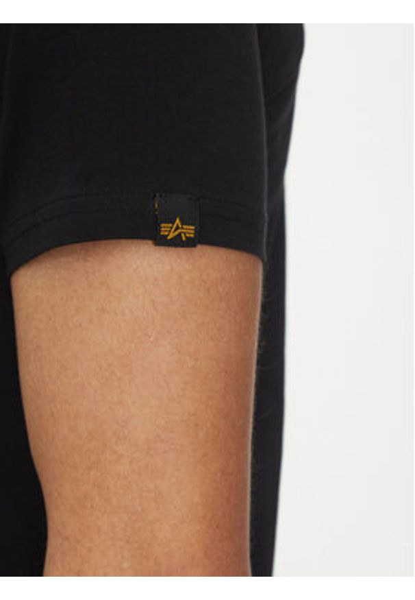 Alpha Industries T-Shirt Basic 100501 Czarny Regular Fit. Kolor: czarny. Materiał: bawełna