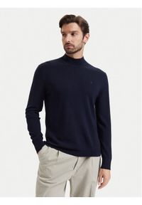 Calvin Klein Sweter LV04LE309G Granatowy Regular Fit. Kolor: niebieski. Materiał: wełna #1