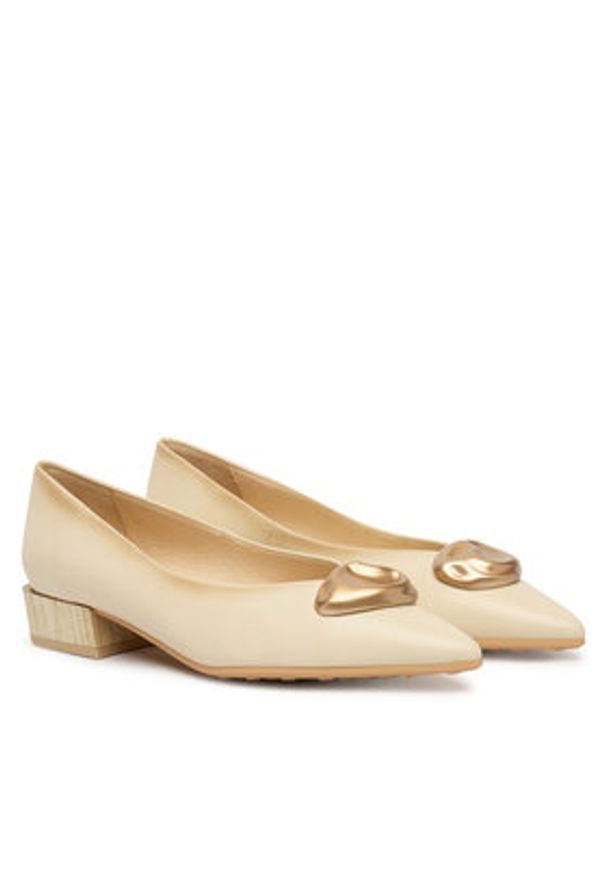 Hispanitas Czółenka HV264775 C003 Écru. Kolor: kremowy. Materiał: skóra