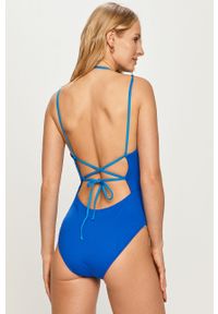 Polo Ralph Lauren - Strój kąpielowy. Kolor: niebieski. Materiał: nylon, materiał, elastan. Wzór: gładki #4