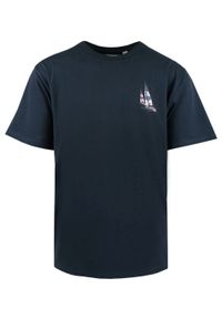 T-Shirt Męski (Relaxed Fit) - Brave Soul - Motyw Żeglarski - Granat. Okazja: na co dzień. Kolor: niebieski. Materiał: bawełna. Wzór: nadruk. Sezon: lato, wiosna. Styl: casual #1