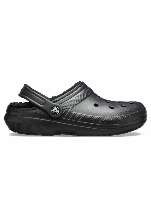 Crocs - Chodaki Classic Lined Clog U. Kolor: czarny. Materiał: syntetyk, tkanina, materiał. Styl: sportowy