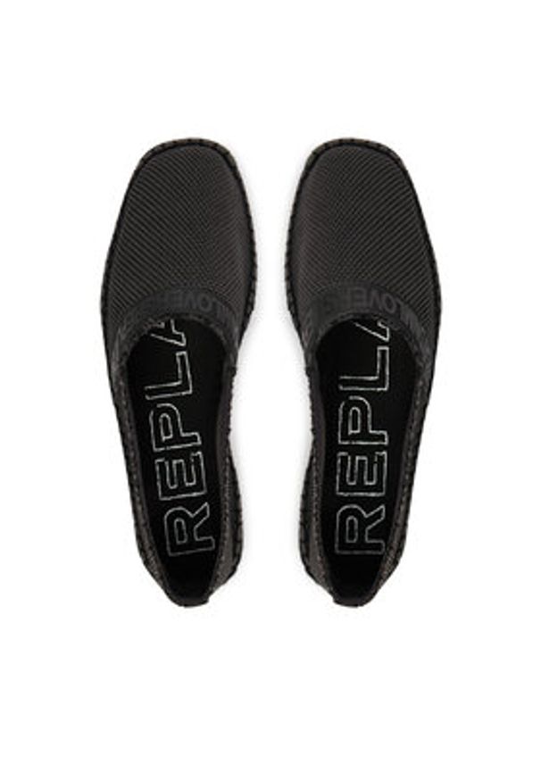 Replay - REPLAY Espadryle GMF16 .000.C0060T Czarny. Kolor: czarny. Materiał: materiał