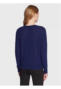 Moss Copenhagen Sweter Femme 17223 Granatowy Regular Fit. Kolor: niebieski. Materiał: wełna