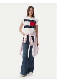 Tommy Jeans T-Shirt Flag DW0DW22818 Biały Regular Fit. Kolor: biały. Materiał: bawełna #4