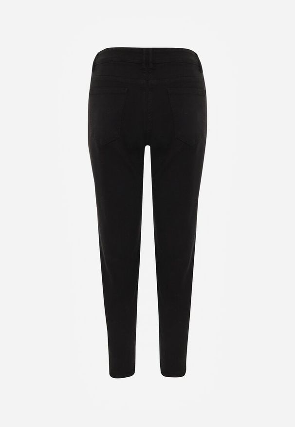 Renee - Czarne Jeansy Mom Fit High Waist Kasena. Okazja: na co dzień. Stan: podwyższony. Kolor: czarny. Styl: casual, klasyczny
