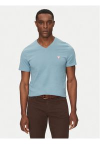 Guess T-Shirt M2YI37 I3Z14 Niebieski Slim Fit. Kolor: niebieski. Materiał: bawełna #1