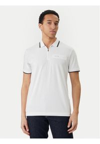 Jack & Jones Polo Fusion 12289953 Biały Regular Fit. Typ kołnierza: polo. Kolor: biały. Materiał: bawełna #1