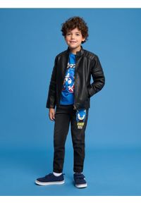 Sinsay - Jeansy Sonic the Hedgehog - czarny. Kolor: czarny. Wzór: nadruk #1