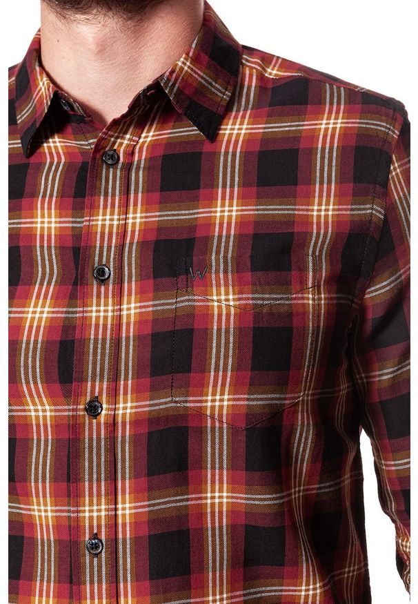 Wrangler - KOSZULA WRANGLER LS 1PKT SHIRT MADDER BROWN W5760ORVR 112129456