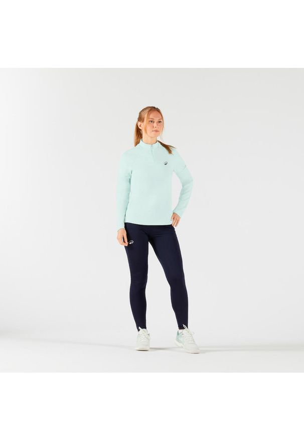 KUIKMA - Legginsy tenisowe damskie Artengo Dry Hip Ball. Kolor: wielokolorowy, niebieski, czarny. Materiał: tkanina, poliester, materiał, elastan. Sport: tenis