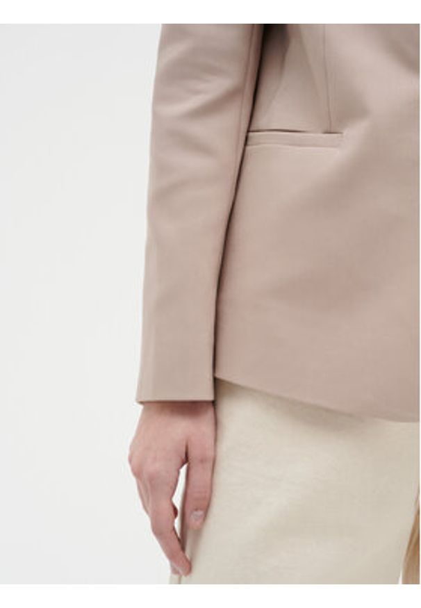 InWear Marynarka Zella 30108171 Beżowy Regular Fit. Kolor: beżowy. Materiał: bawełna