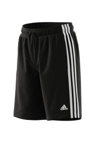 Adidas - Spodenki do gimnastyki AEROREADY dla dzieci. Kolor: czarny. Materiał: poliester. Styl: sportowy. Sport: joga i pilates