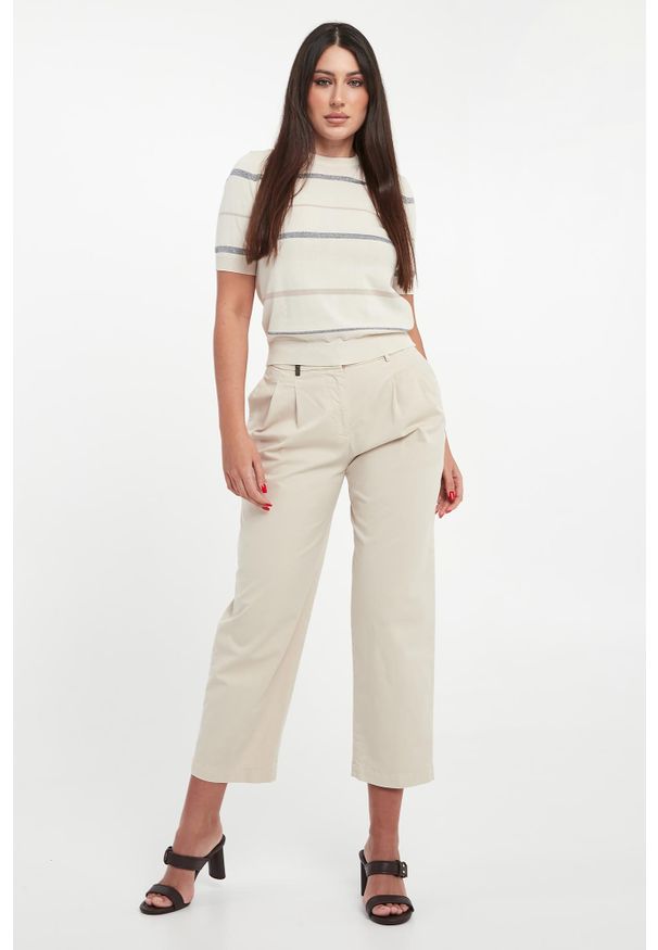 Sweter damski w paski PESERICO. Wzór: paski