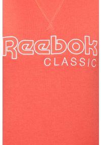 Reebok Classic - Bluza. Typ kołnierza: bez kaptura. Kolor: pomarańczowy. Materiał: bawełna, poliester, materiał, dzianina. Wzór: gładki #5