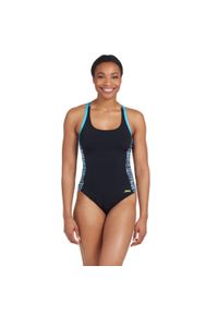 ZOGGS - Strój Kąpielowy Zoggs Atomback – Namibia Print – Rozmiar 32. Kolor: czarny. Wzór: nadruk #1