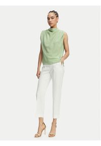 Maryley Spodnie materiałowe 26EB616/43VA Biały Regular Fit. Kolor: biały. Materiał: syntetyk #4