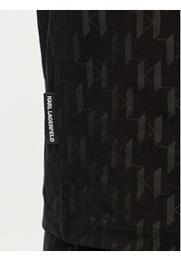 Karl Lagerfeld - KARL LAGERFELD T-Shirt 755074 542251 Czarny Regular Fit. Typ kołnierza: dekolt w karo. Kolor: czarny. Materiał: bawełna #5