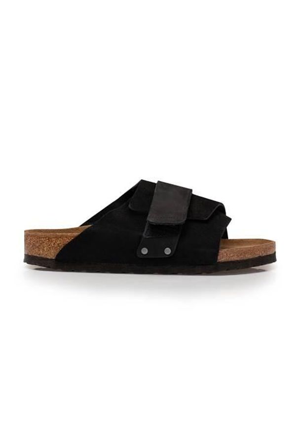 Klapki unisex Birkenstock Kyoto. Kolor: czarny. Materiał: skóra