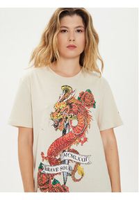 Brave Soul T-Shirt MTS-149LENNON Écru Straight Fit. Materiał: bawełna #3