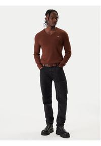 GANT - Gant Sweter 8050274 Brązowy Regular Fit. Kolor: brązowy. Materiał: wełna #2