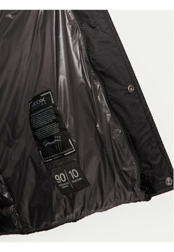 Geox Kurtka puchowa Warrens M4625E T3146 F9000 Czarny Regular Fit. Kolor: czarny. Materiał: syntetyk
