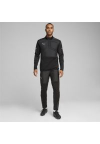 Puma - Męska bluza z zamkiem 1/4 individualWinterised PUMA Black. Kolor: czarny. Sport: fitness