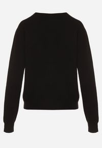 Born2be - Czarny Klasyczny Sweter z Wiskozą i Wełną Norpine. Okazja: na co dzień. Kolor: czarny. Materiał: wełna, wiskoza. Styl: klasyczny #6