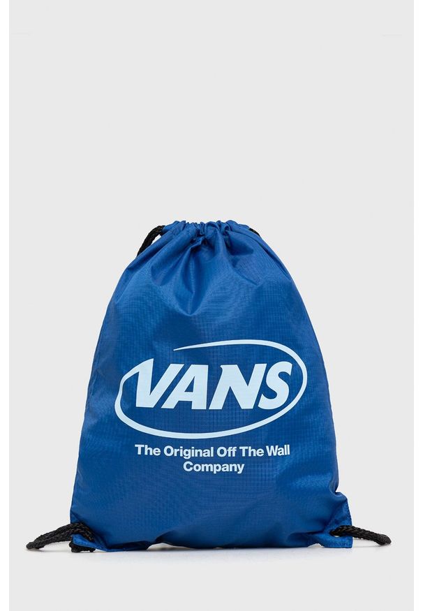Vans plecak z nadrukiem. Kolor: niebieski. Wzór: nadruk