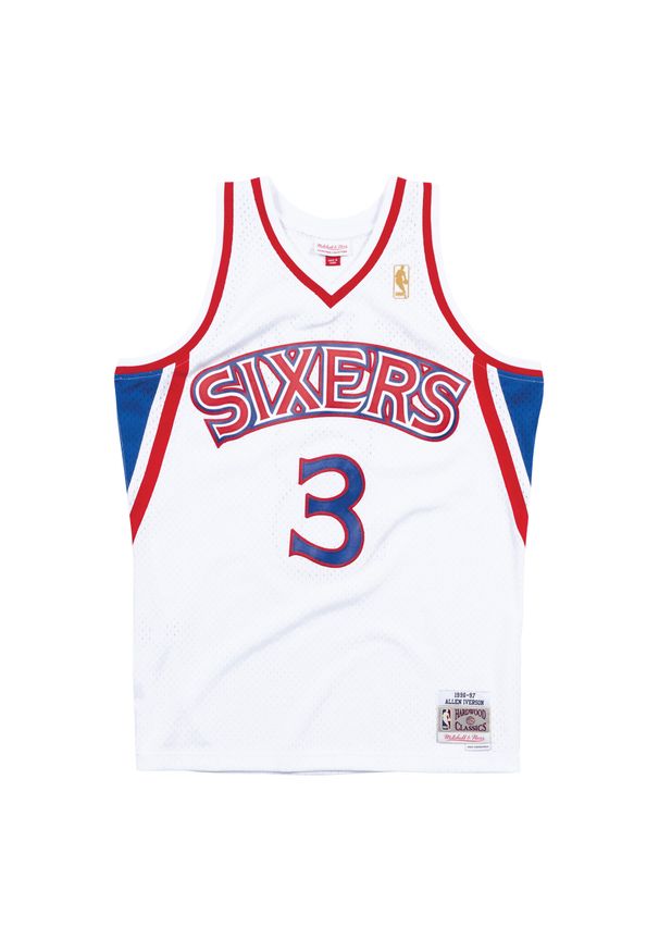 Mitchell & Ness - Koszulka Nba Philadelphia 76ers Allen Iverson. Kolor: biały. Sport: koszykówka