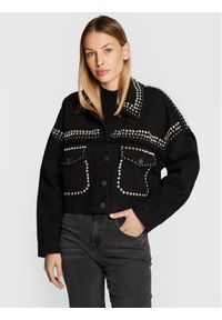 Pinko Kurtka jeansowa Canto 1J1101 A0A3 Czarny Regular Fit. Kolor: czarny. Materiał: bawełna #1