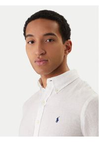 Polo Ralph Lauren Koszula 710968912500 Biały Custom Fit. Typ kołnierza: polo. Kolor: biały. Materiał: len #4