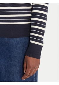 TOMMY HILFIGER - Tommy Hilfiger Sweter WW0WW40098 Granatowy Regular Fit. Kolor: niebieski. Materiał: syntetyk #4