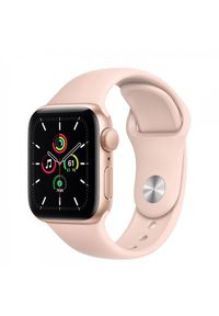 APPLE - Smartwatch Apple Watch SE GPS 40mm aluminium, złoty | piaskowy róż pasek sportowy. Rodzaj zegarka: smartwatch. Kolor: różowy, wielokolorowy, złoty. Styl: sportowy #1
